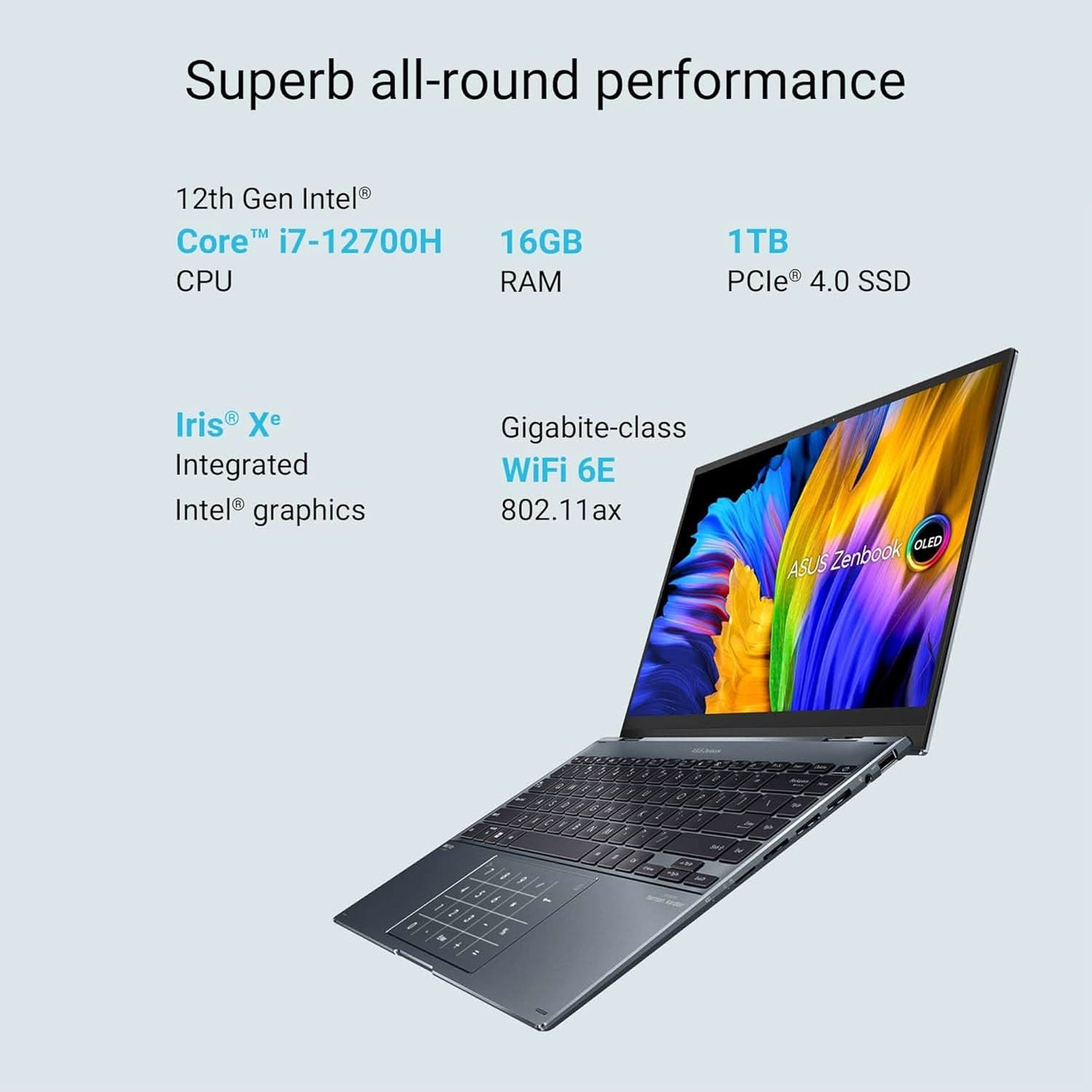 ASUS ZENBOOK FLIP 14 OLED (2022), 14 INCH(35.56 CM) 2.8K OLED 16:10 90HZ TOUCH, INTEL CORE I7 12TH GEN, THIN &LIGHT LAPTOP (16GB/1TB SSD/IRIS XE GRAPHICS/WIN 11/OFFICE 2021/GREY/1.40 KG) UP5401ZA-KN711WS