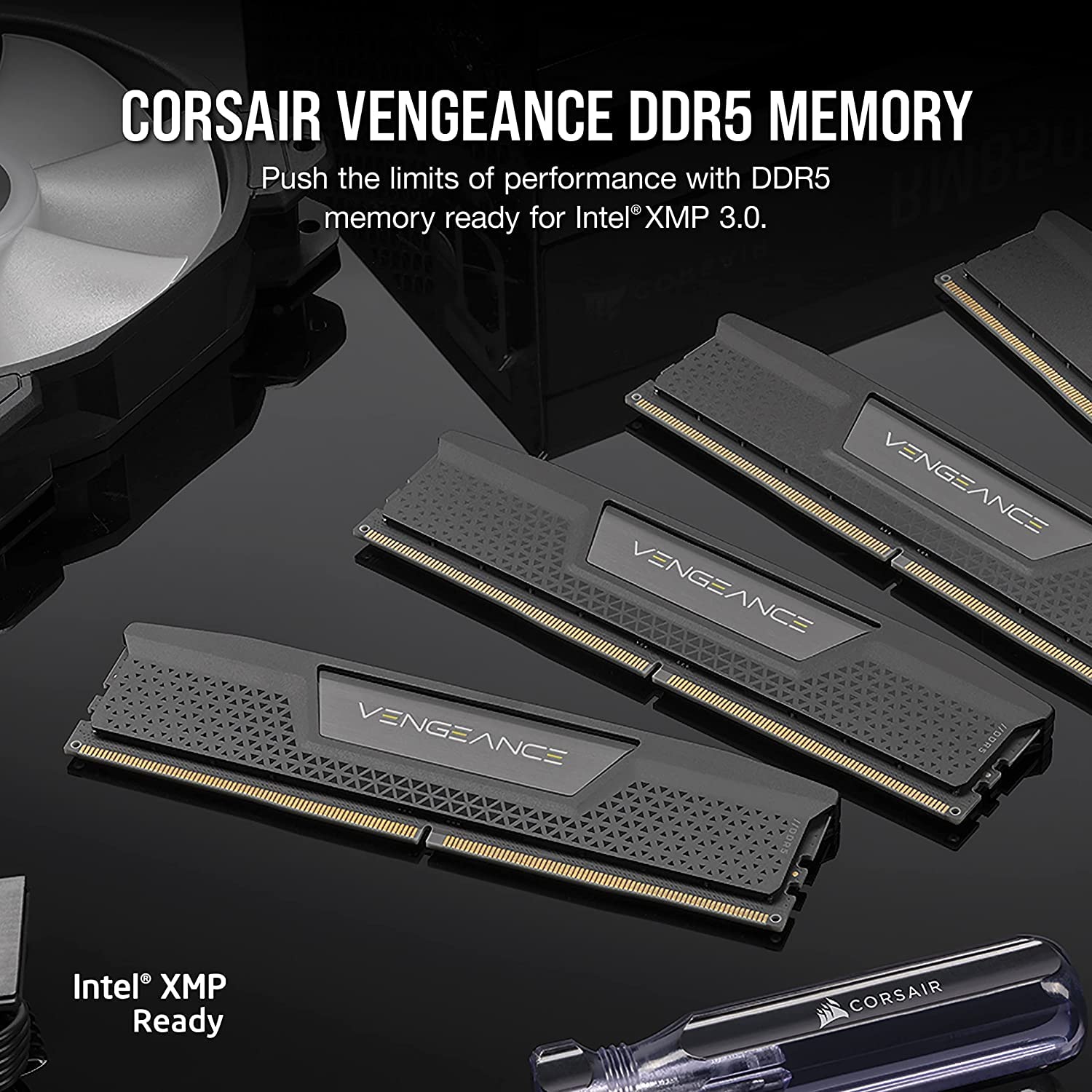 CORSAIR VENGEANCE 64GB (2X32GB) DDR5 DRAM 6000MT/S CL40 MEMORY KIT BLACK CMK64GX5M2B6000C40