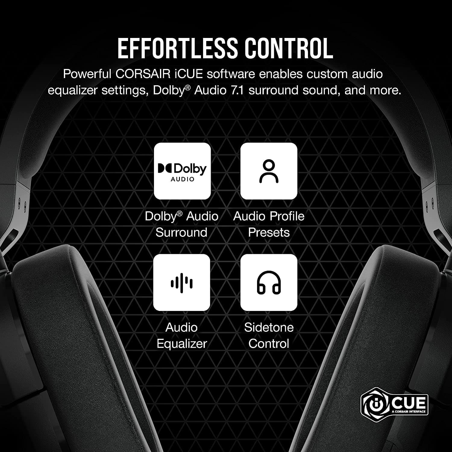 CORSAIR HS55 Wired 7.1 Surround Gaming Headphone With Mic ( Carbon ) ( PC/Mobile/PS )
