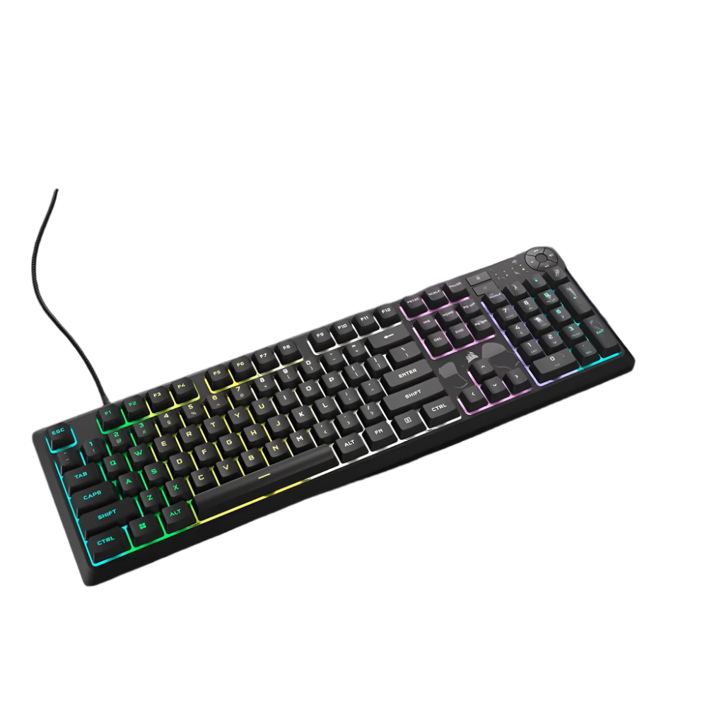 CORSAIR K55 Core Full Size Wired RGB Membrane Gaming Keyboard ( Black ) ( Membrane Switch )