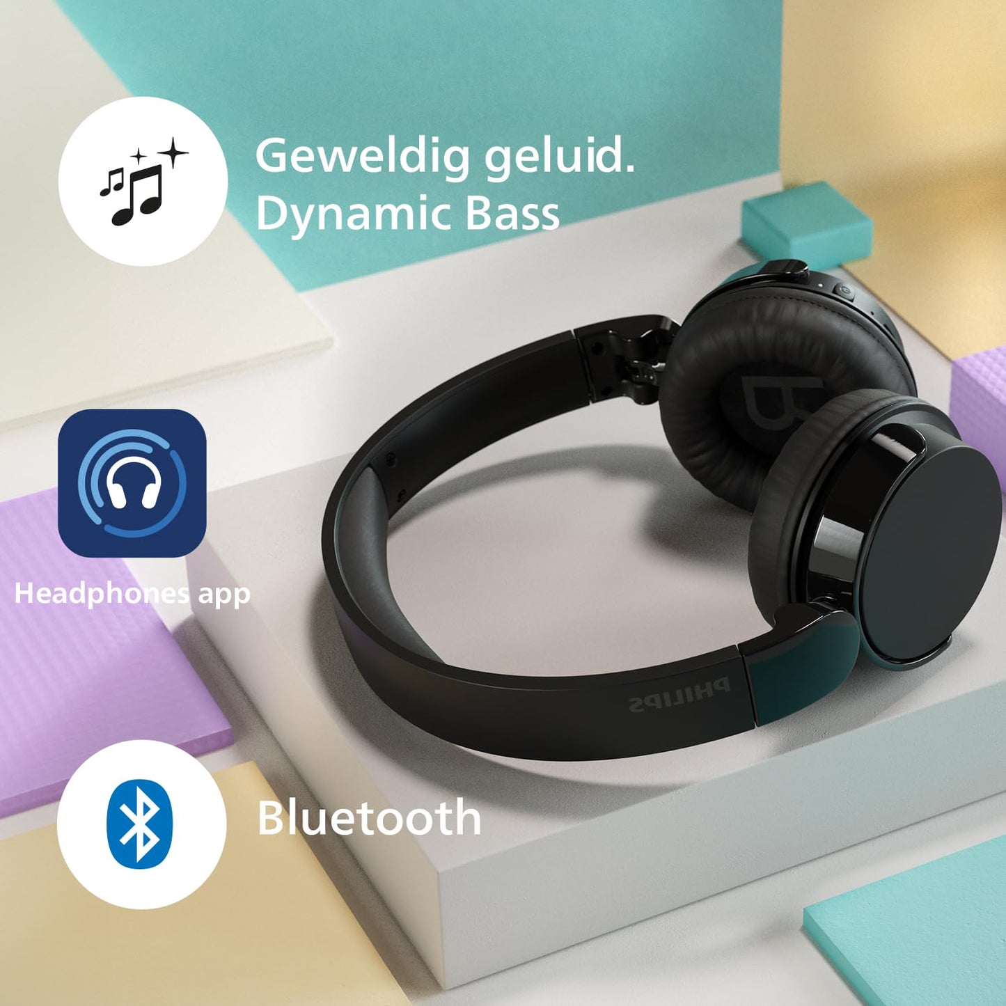 PHILIPS AUDIO TAH4209PK BLUETOOTH HEADPHONE WITH LIGHTWEIGHT AND FOLDABLE DESIGN, 32MM NEODYNAMIC DRIVERS, 55H PLAYTIME, USB TYPE-C FAST CHARGING, BUILT-IN MIC FOR SMARTPHONES, LAPTOP (PINK)