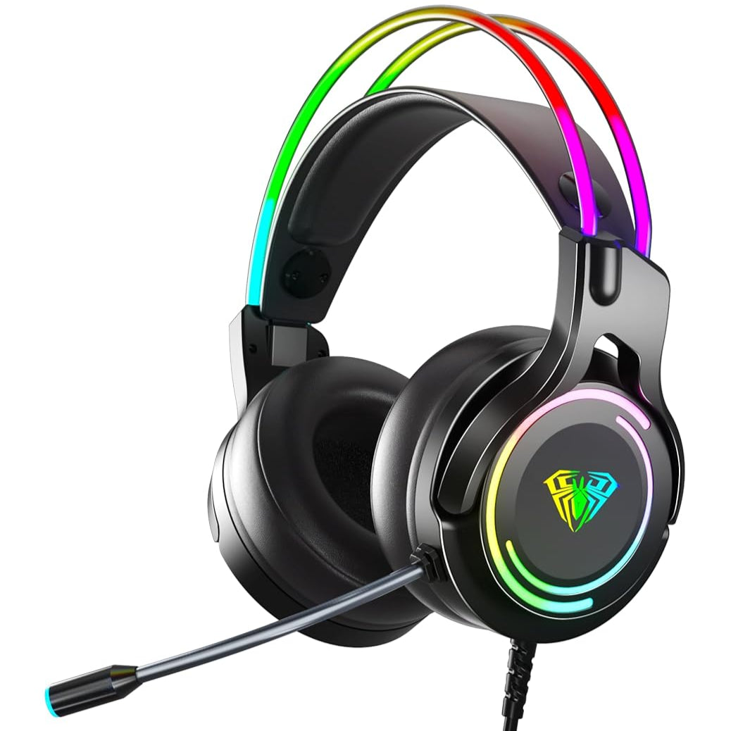 AULA S506 Wired Stereo 3.5mm Gaming Headphone ( Black ) ( S506B )
