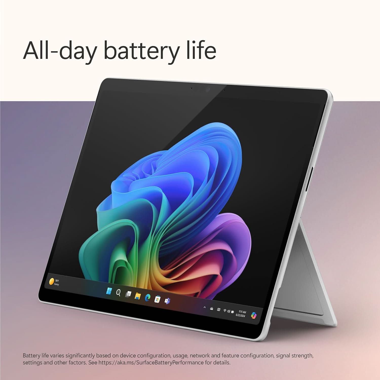 MICROSOFT NEW SURFACE PRO (11TH EDITION) - WINDOWS 11 HOME COPILOT + PC - 13" LCD PIXELSENSE TOUCHSCREEN - QUALCOMM SNAPDRAGON X PLUS (10 CORE,WI-FI) - 16GB RAM - 256GB SSD - PLATINUM - ZHX-00014