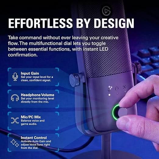 Elgato Wave 3 MK.2 β Premium USB Condenser Microphone for PC and Mac