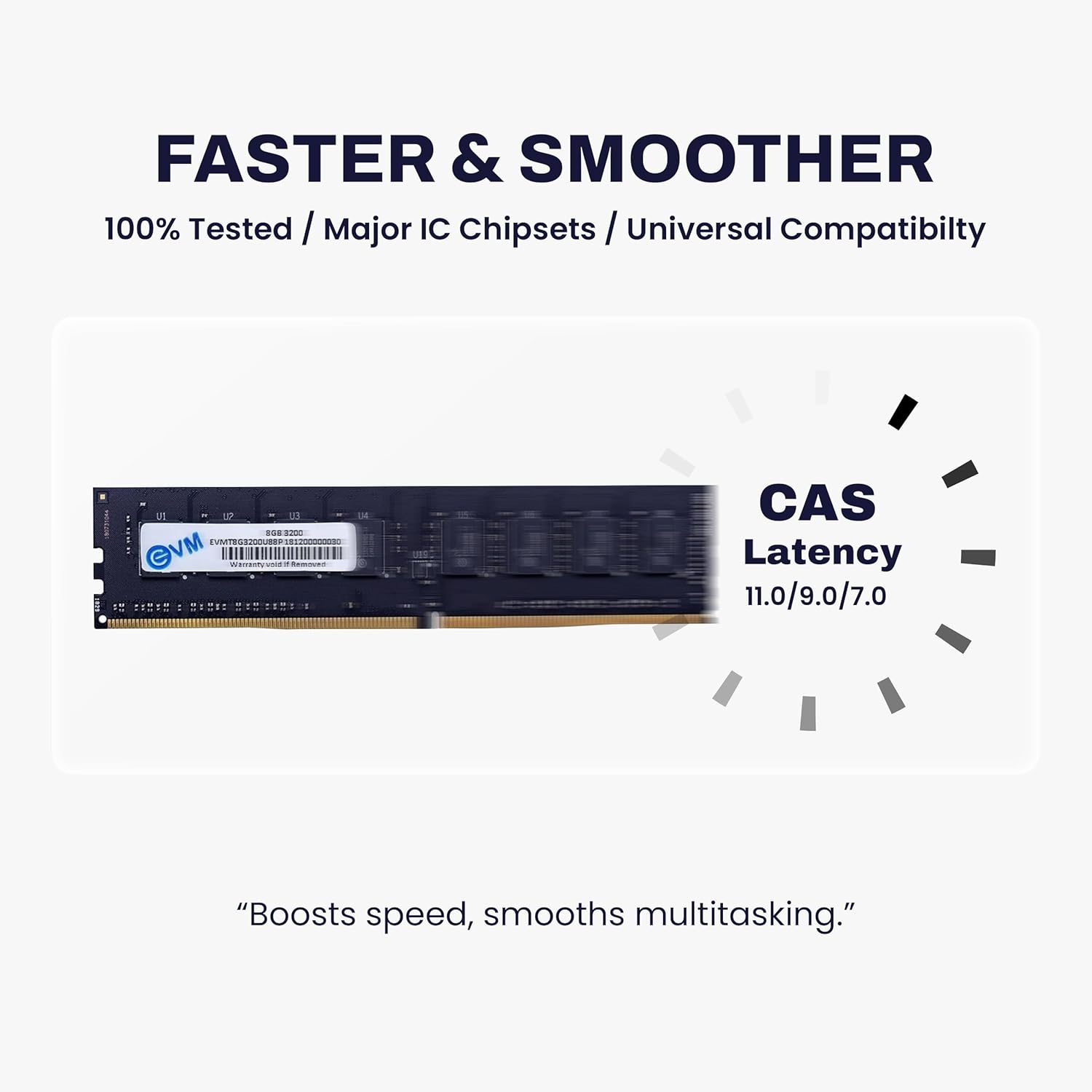 EVM 8GB DDR4 DESKTOP RAM 3200MHZ - (EVMT8G3200U88P)