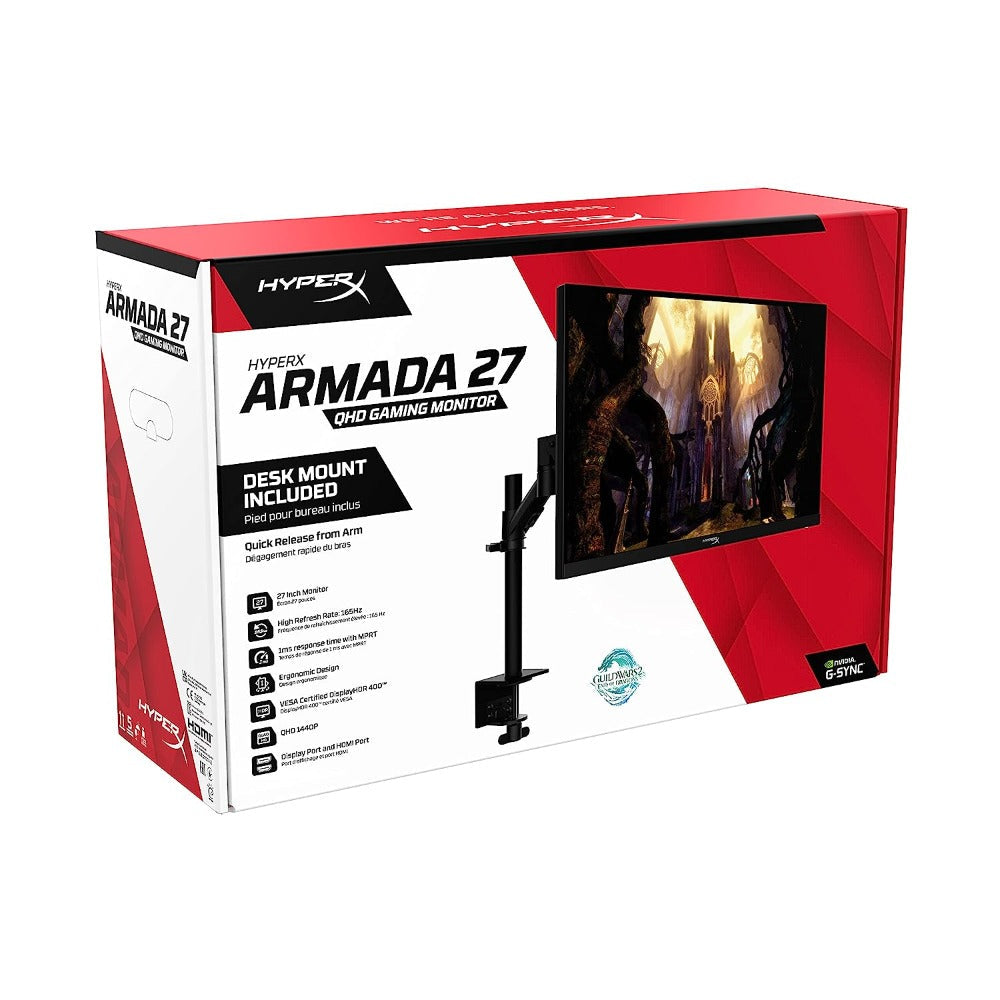 HYPERX Armada 27 Inch QHD 165Hz IPS Panel 1MS NVIDIA Gsync Gaming Monitor
