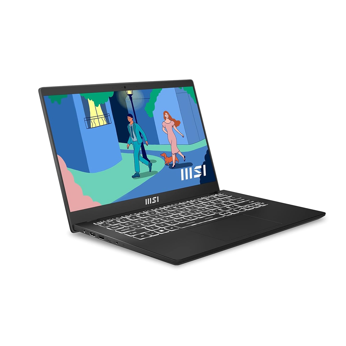 MSI MODERN 14, AMD 7TH GEN. RYZEN 7 7730U, 36CM FHD 60HZ LAPTOP(16GB/512GB NVME SSD/WINDOWS 11 HOME/MSO 2021/AMD RADEON GRAPHICS/CLASSIC BLACK/1.4KG), C7M-285IN