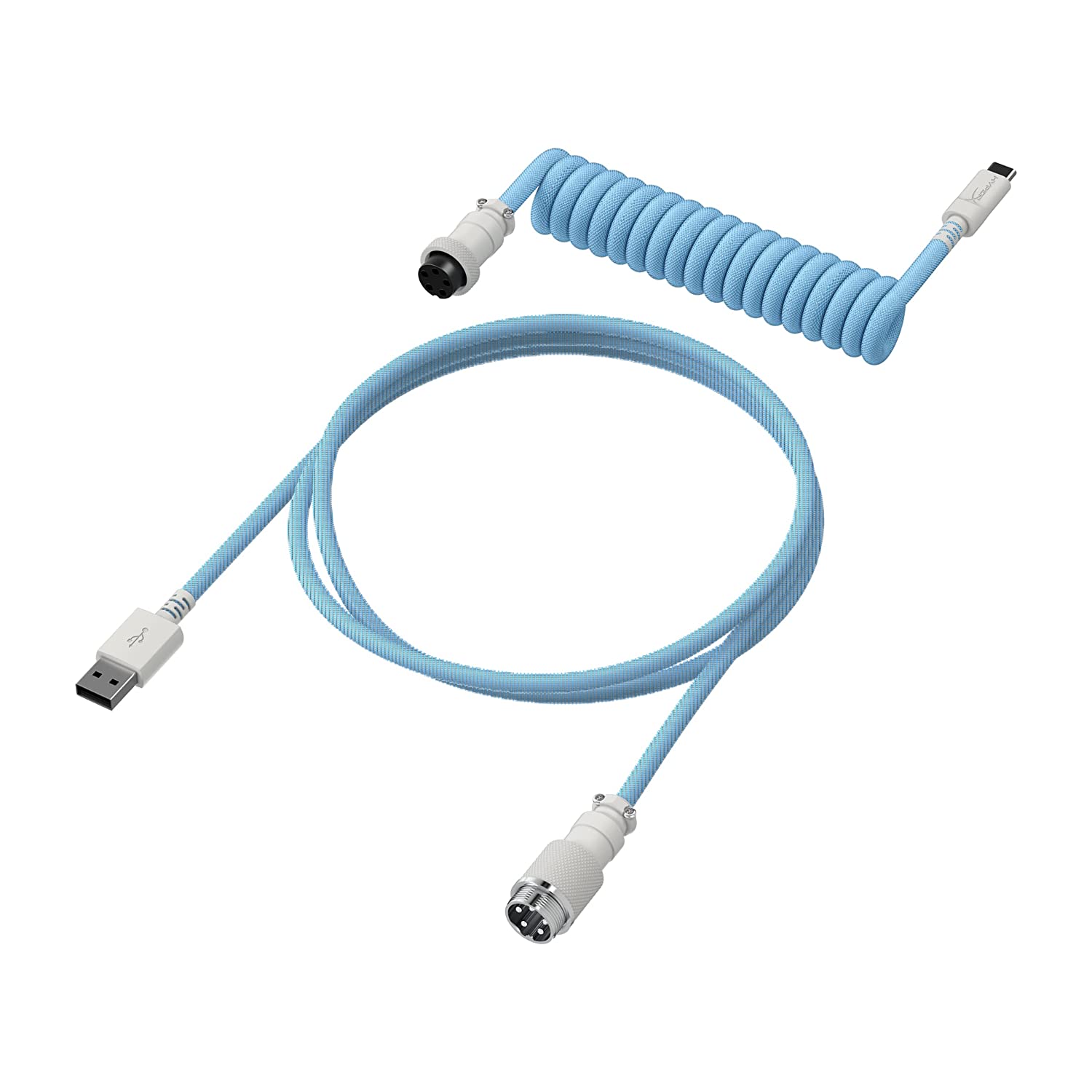 HyperX Coiled Cable (Light Blue/White)