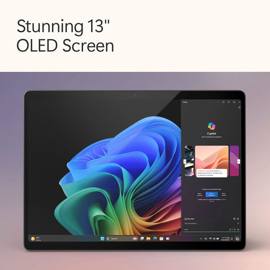 MICROSOFT NEW SURFACE PRO (11TH EDITION) - WINDOWS 11 HOME COPILOT + PC - 13 OLED PIXELSENSE TOUCHSCREEN - QUALCOMM SNAPDRAGON X ELITE (12 CORE) - 16GB RAM - 1TB SSD - BLACK - ZIB-00031