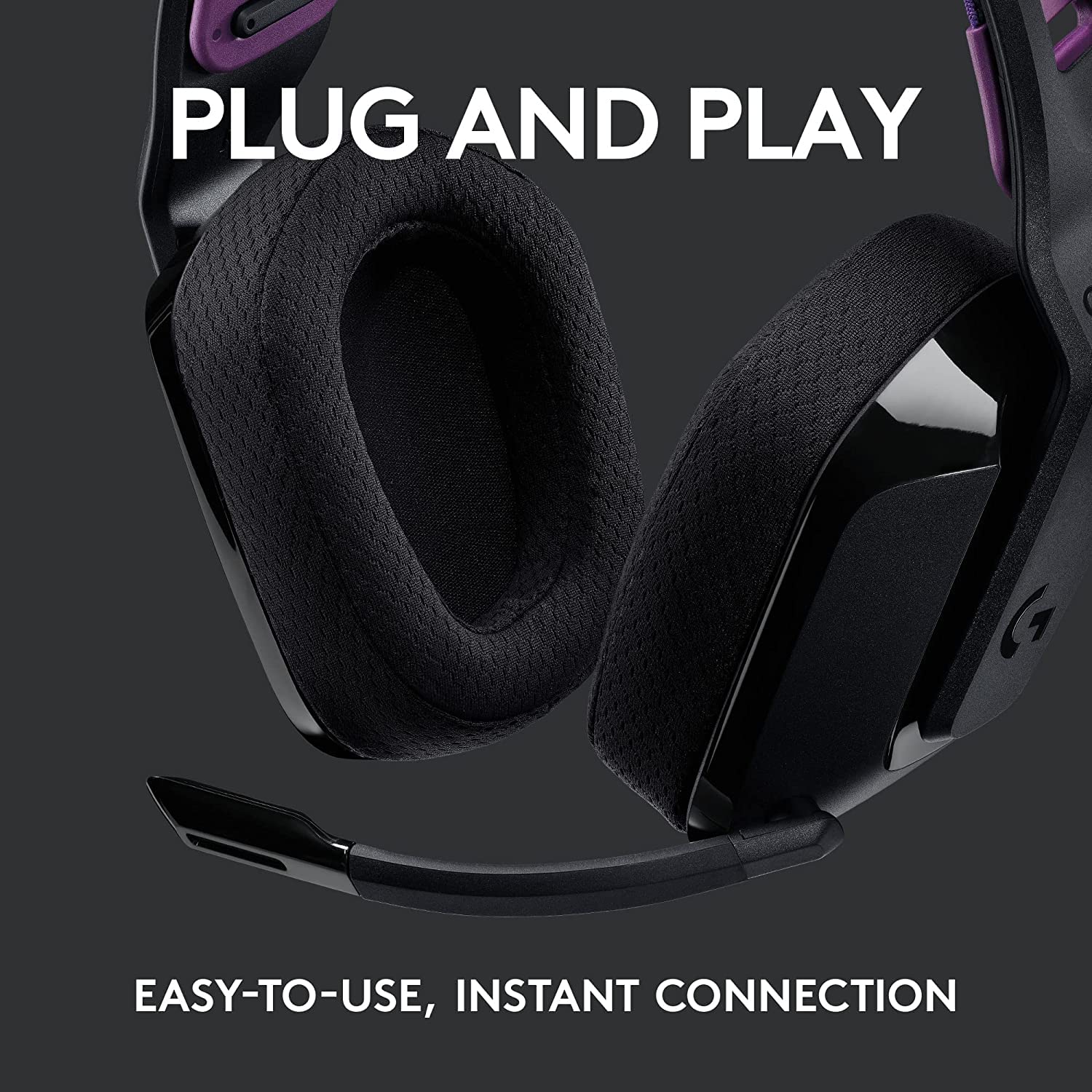LOGITECH G535 Lightspeed Wireless Stereo Gaming Headphone ( Black ) ( PC / Mobile / Mac )
