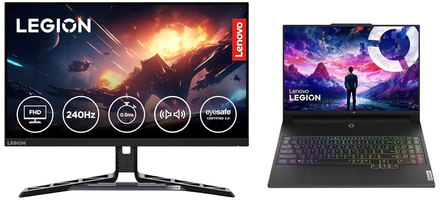 LENOVO LEGION 9 INTEL CORE I9-13980HX 16 INCH (40.64CM) 3.2K MINI LED 1200NITS 165HZ GAMING LAPTOP (32GB/2TB SSD/NVIDIA RTX 4090 16GB/BLACK/2.5KG), 83AG0044IN +R25F-30 MONITOR