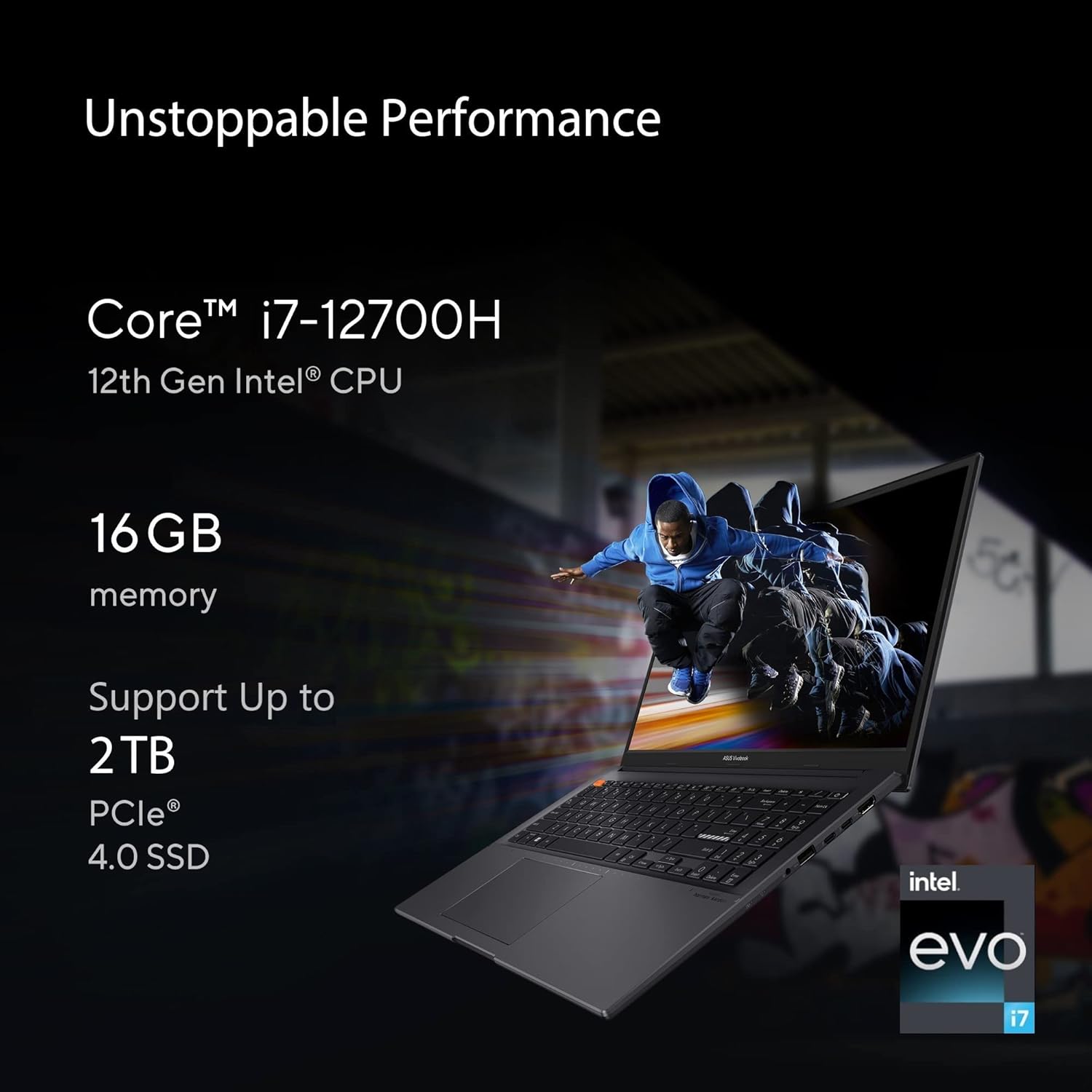 ASUS VIVOBOOK S15 OLED 2022, 15.6" 39.62 CM FHD OLED, INTEL CORE EVO I7-12700H 12TH GEN, THIN AND LIGHT LAPTOP (16GB/512GB SSD/IRIS XE GRAPHICS/WINDOWS 11/OFFICE 2021/BLACK/1.8 KG), S3502ZA-L702WS
