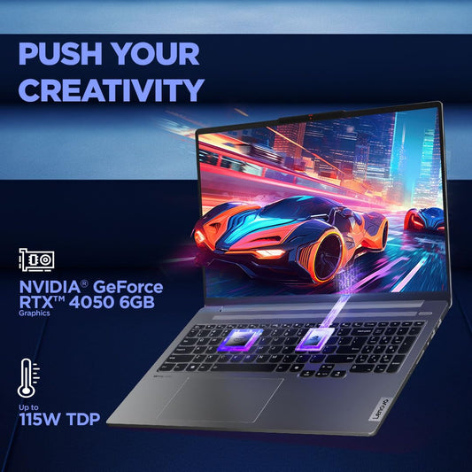 LENOVO IDEAPAD PRO 5 INTEL CORE ULTRA 9 185H BUILT-IN AI 16 INCH (40.6CM) 2K-OLED 400NITS 120HZ TOUCHSCREEN LAPTOP (32GB/1TB SSD/NVIDIA RTX 4050 6GB/WIN11/OFFICE/3MON. GAME PASS/GREY/1.9KG), 83D4002PIN