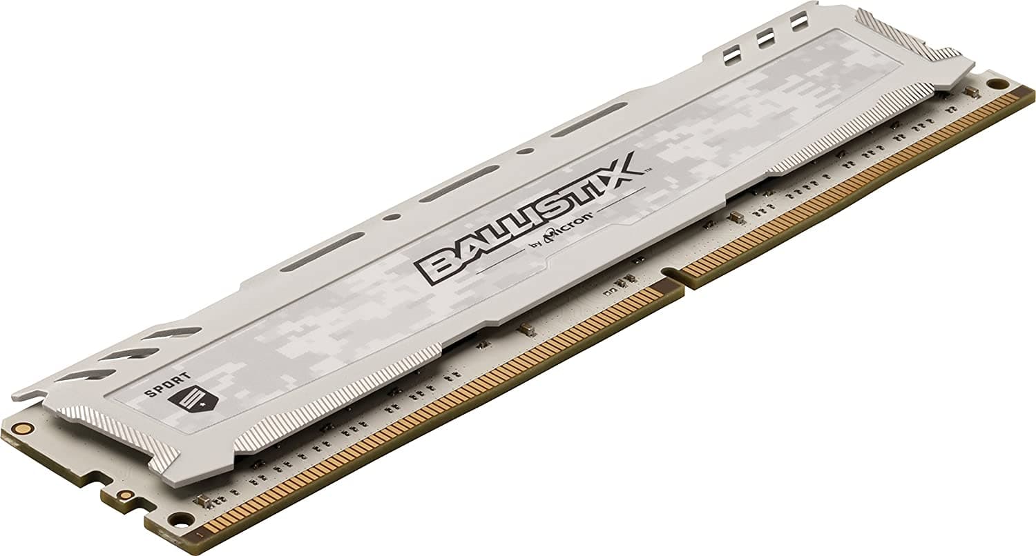 CRUCIAL Ballistix Sport 16GB ( 16GB x 1 ) 2400MHz DDR4 RAM ( White )