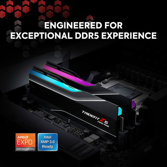 GSKILL TRIDENT Z5 NEO RGB AMD EXPO 32GB (2 * 16GB) DDR5 6000 MHZ CL36RAM - F5-6000J3636F16GX2-TZ5NR