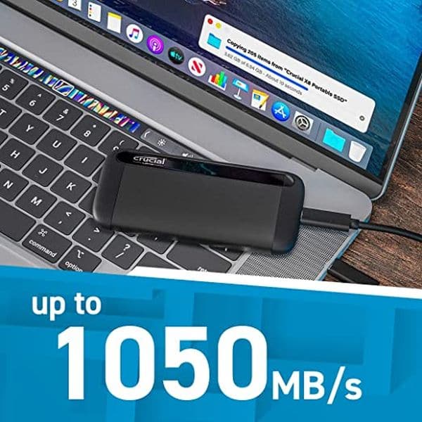 CRUCIAL X8 2TB Portable Solid State Drive (SSD)
