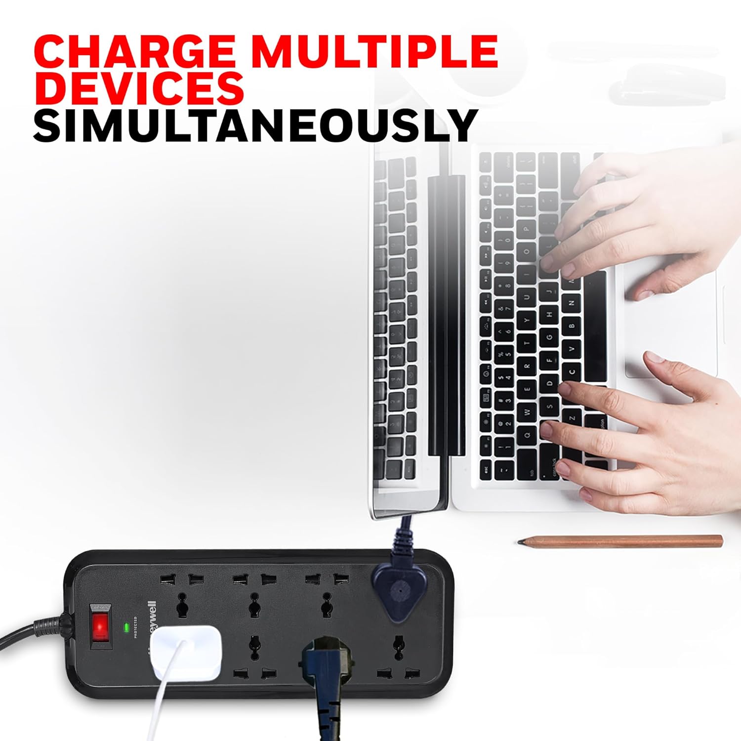 HONEYWELL SURGE PROTECTOR, 8 UNIVERSAL SOCKETS