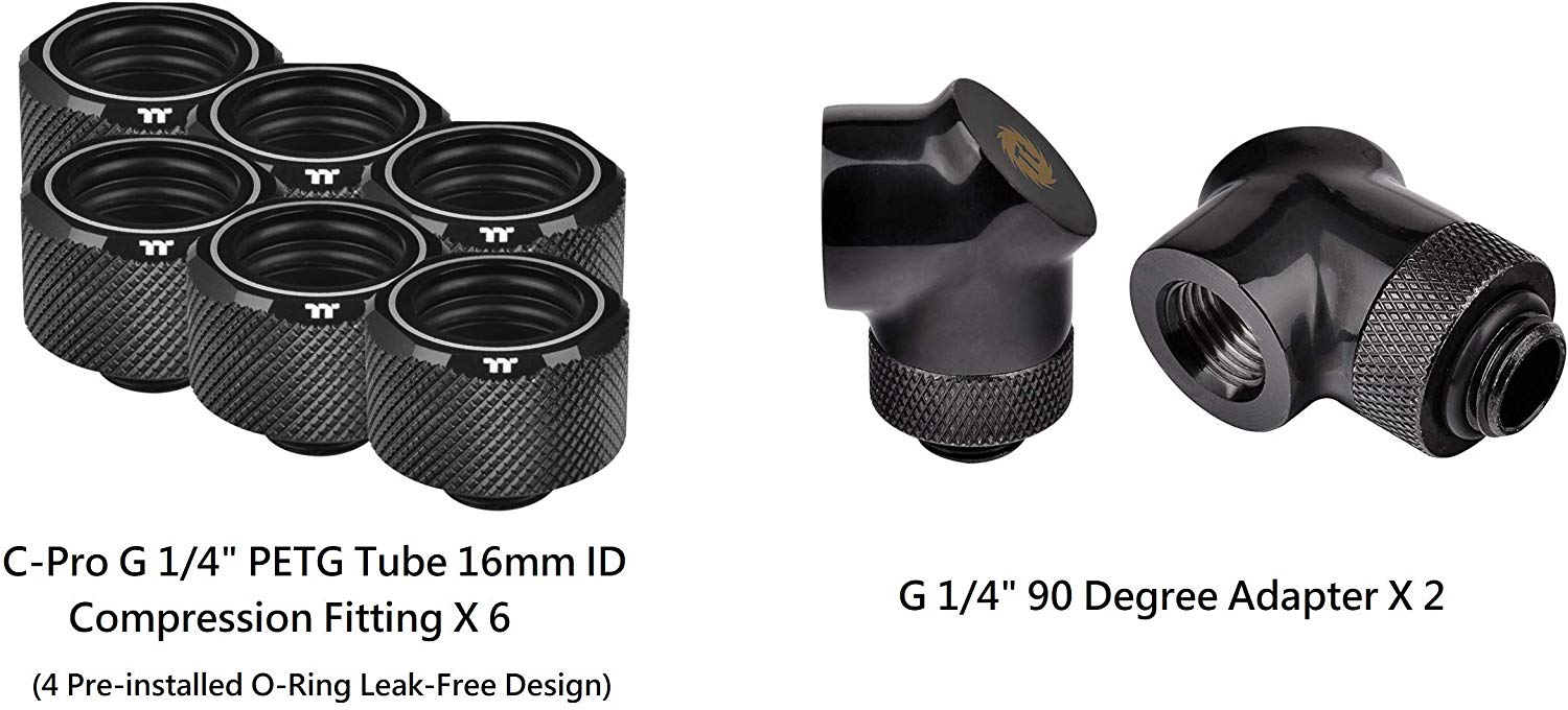 THERMALTAKE Pacific C240 DDC Soft Tube Water Cooling Kit (Black)