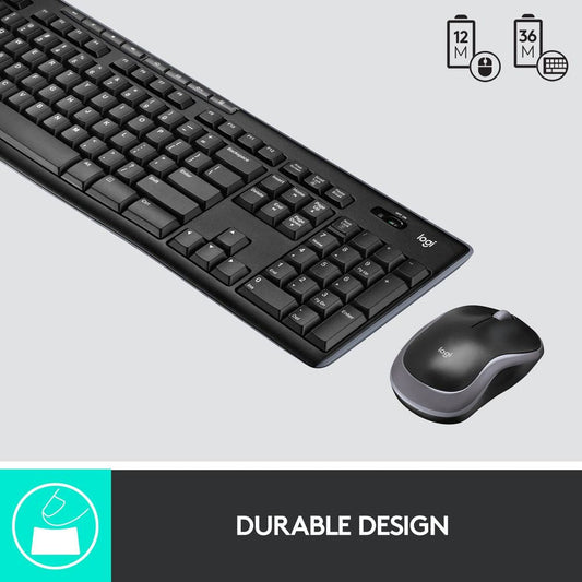LOGITECH MK270R Full Size Membrane Wireless keyboard and Mouse Combo