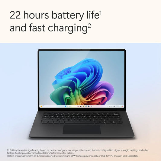 MICROSOFT NEW SURFACE LAPTOP (7TH EDITION) - WINDOWS 11 HOME COPILOT + PC - 15 LCD PIXELSENSE TOUCHSCREEN - QUALCOMM SNAPDRAGON X ELITE (12 CORE) - 16GB RAM - 1TB SSD - GRAPHITE - ZYT-00048