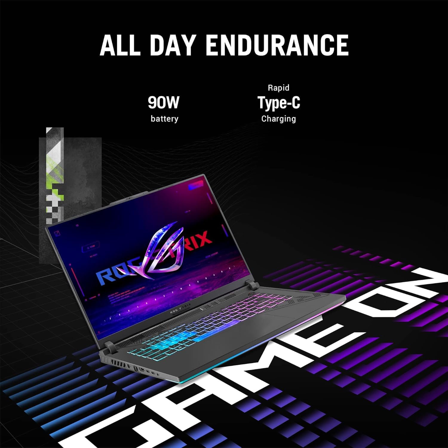 ASUS ROG STRIX G16 13TH GEN,INTEL CORE I9-13980HX GAMING LAPTOP(NVIDIA RTX 4060-8GB/140W TGP/16GB/1TB/QHD+/16"/240HZ/WINDOWS 11/M365 BASIC (1YEAR)*/OFFICE HOME 2024/ECLIPSE GRAY/2.50 KG)G614JV-N4242WS