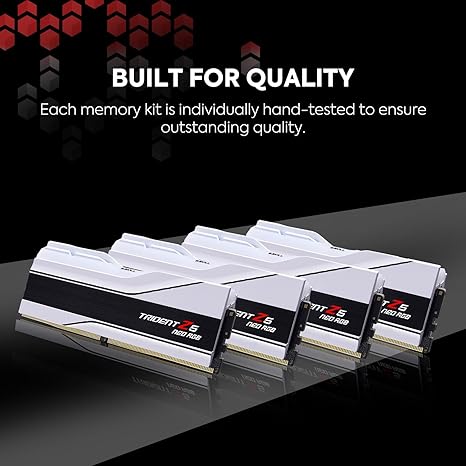 GSKILL TRIDENT Z5 NEO RGB 64GB (32GBX2) DDR5 6000MHZ DESKTOP RAM (WHITE) CL36