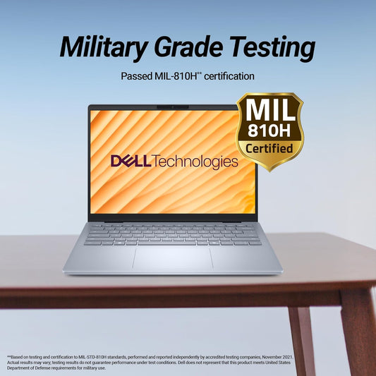 Dell DB14255, AMD R7-350 AI Processor, 16GB LPDDR5X RAM, 1TBSSD, FHD Plus 14"/35.56cm, Win 11+Office H&S 2024, Ice Blue, 1.52Kg, 300Nits Display, AMD Radeon Graphics, Backlit+FPS KB, AI Powered Laptop