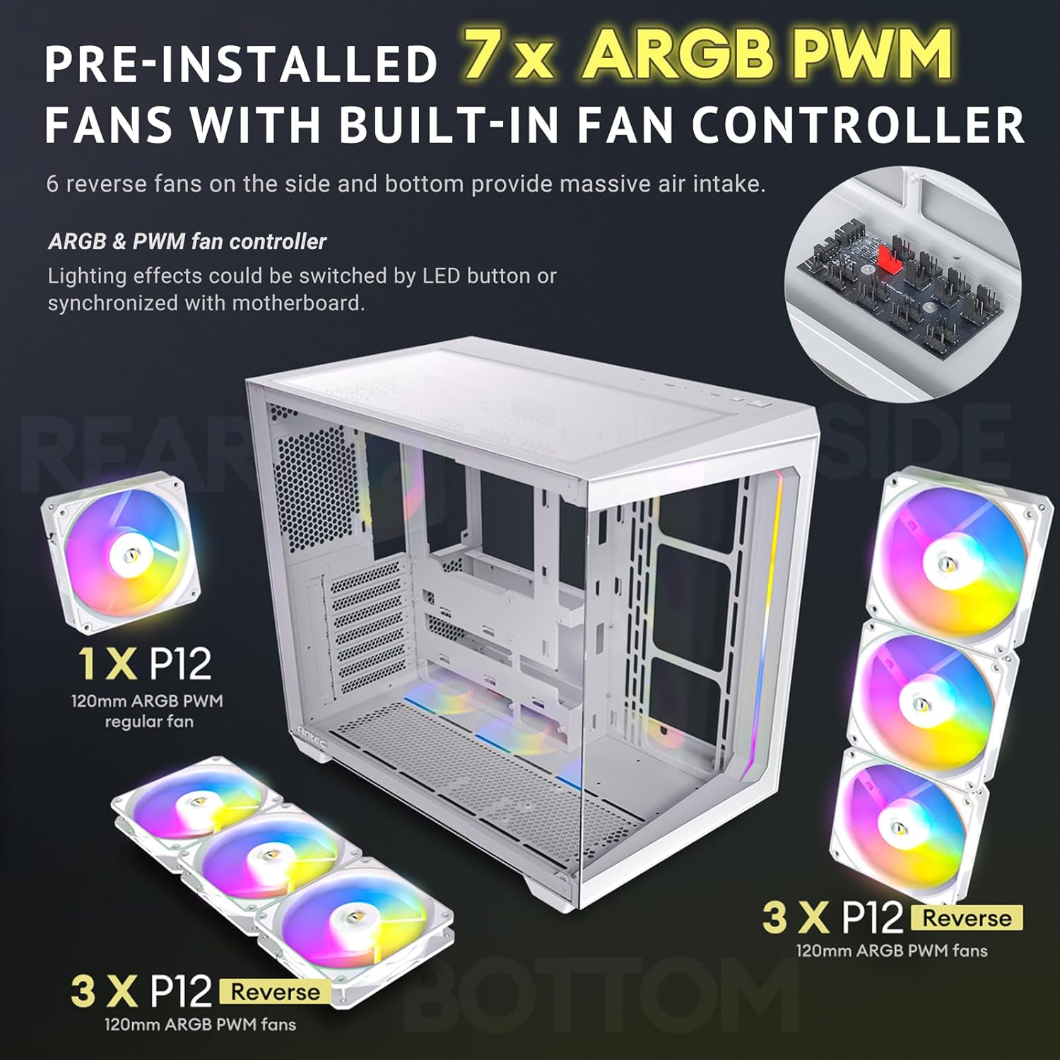 ANTEC C5 ARGB (ATX) MID TOWER CABINET (WHITE)