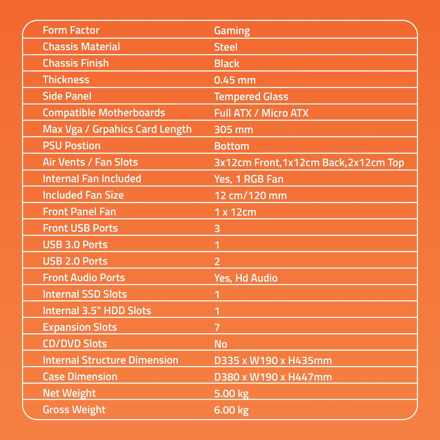 G8325 Computer Gaming Cabinet