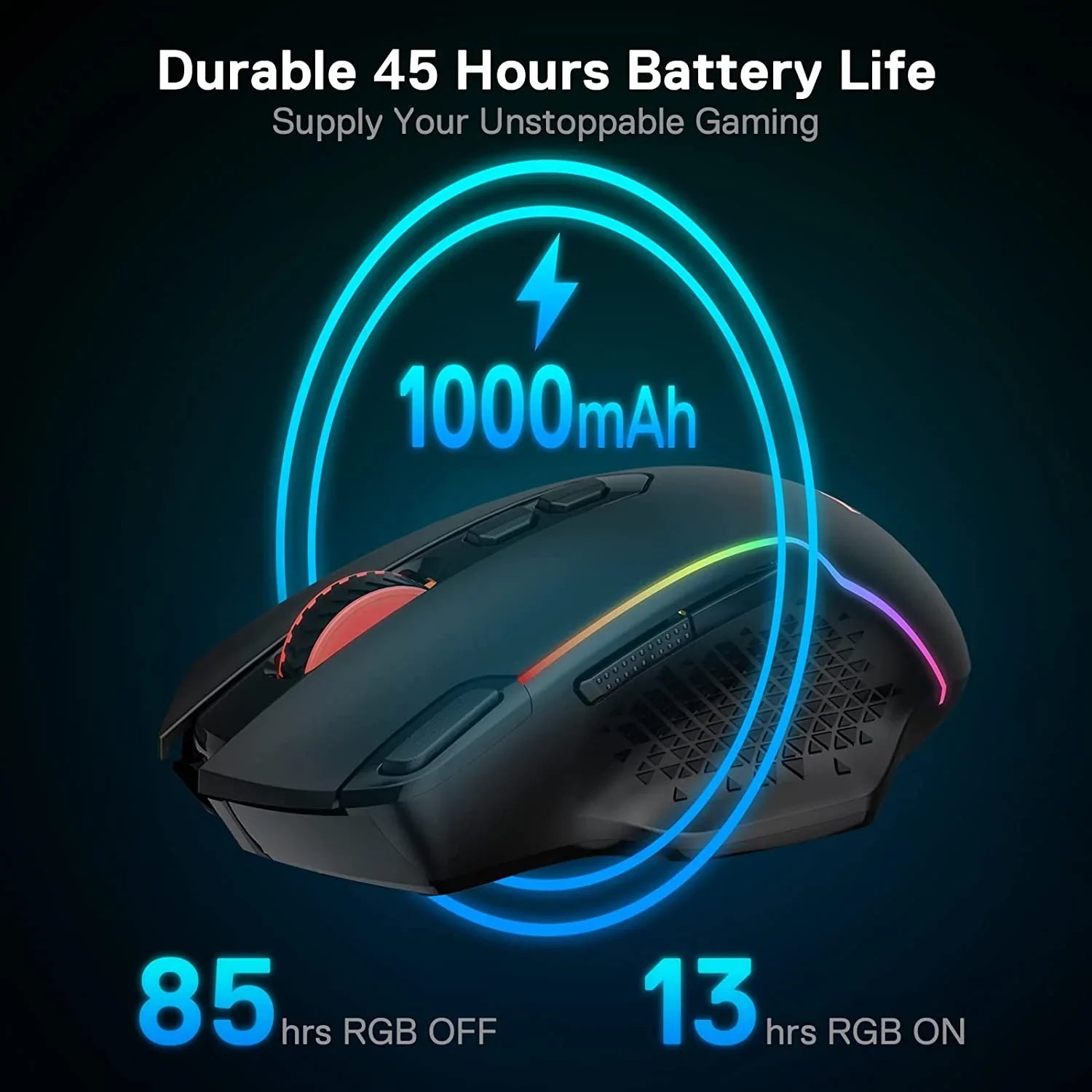 REDRAGON TAIPAN Pro M810 Wired / Wireless Ambidextrous Gaming Mouse ( REDRAGON TAIPAN Pro M810 ) ( 10000DPI / 8 Macro Button ) ( Black )