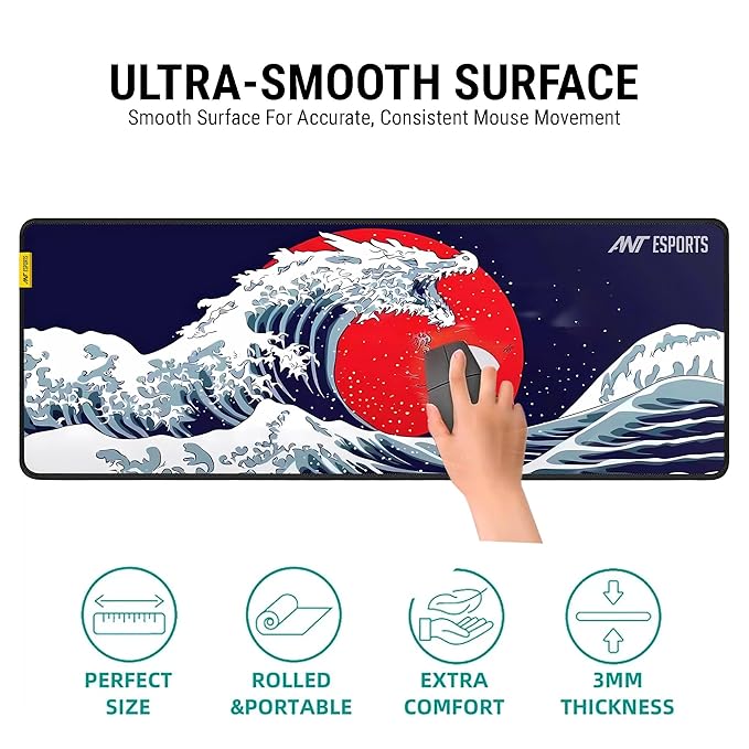 ANT ESPORTS SNOW DRAGON GAMING MOUSEPAD - BLUE