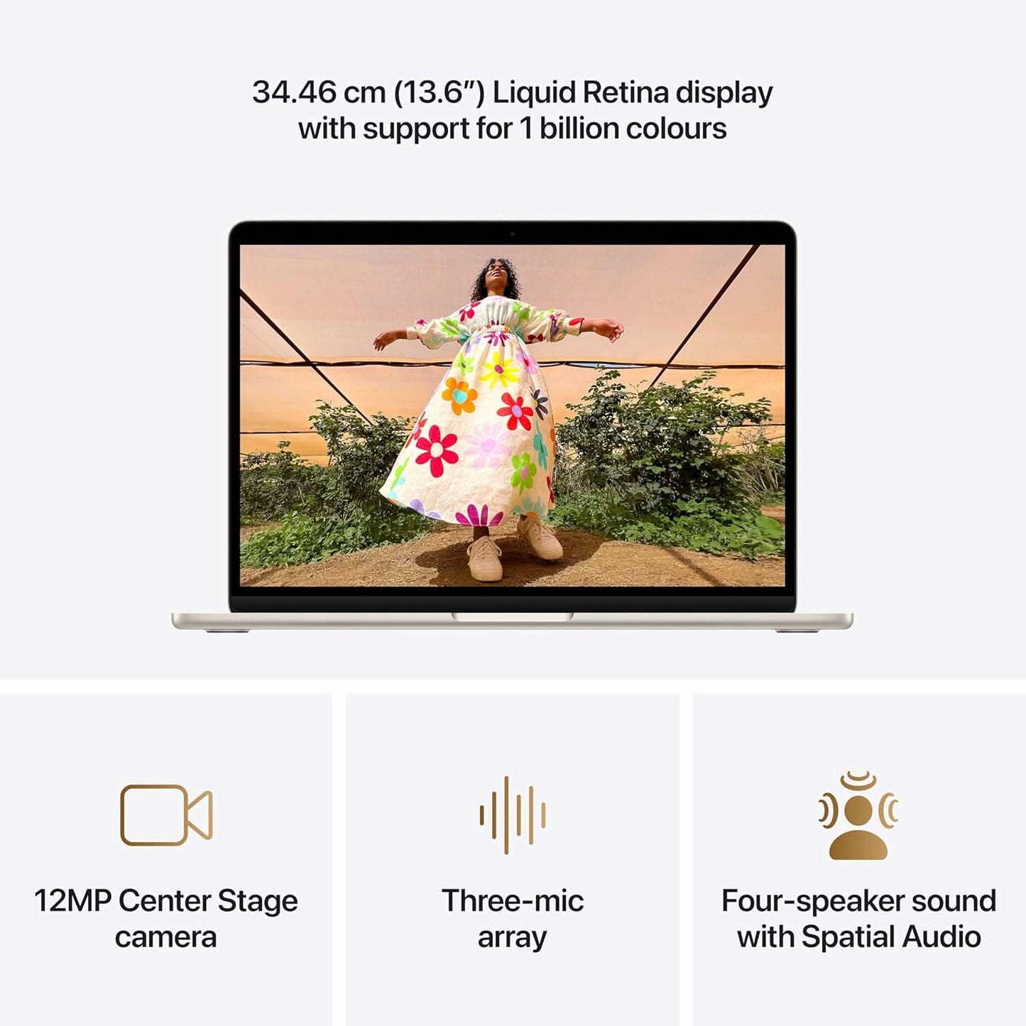 Apple 13-inch MacBook Air M5 chip with 10 core CPU and 8 core GPU, 16GB, 512GB SSD - Starlight