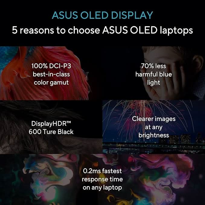 ASUS Vivobook 16, 16" FHD (1920 x 1200) OLED,Intel Core i5-13420H Processor,(16GB RAM/512GB SSD/Win 11/M365 Basic (1Year)/Backlit Keyboard/Office Home 2024/Silver/1.88 kg),X1605VA-SH1952WS