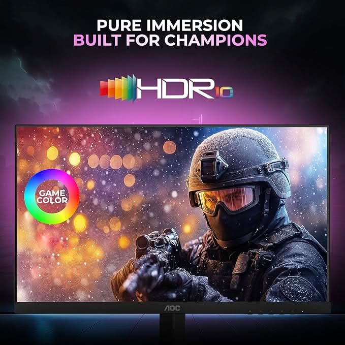 AOC Q27G11E 27 QHD Gaming Monitor β Black/Red | 2560Γ1440 Fast IPS| 180Hz Refresh | 0.5ms MPRT|Adaptive Sync| HDR10| Tilt Stand & Low Blue Light