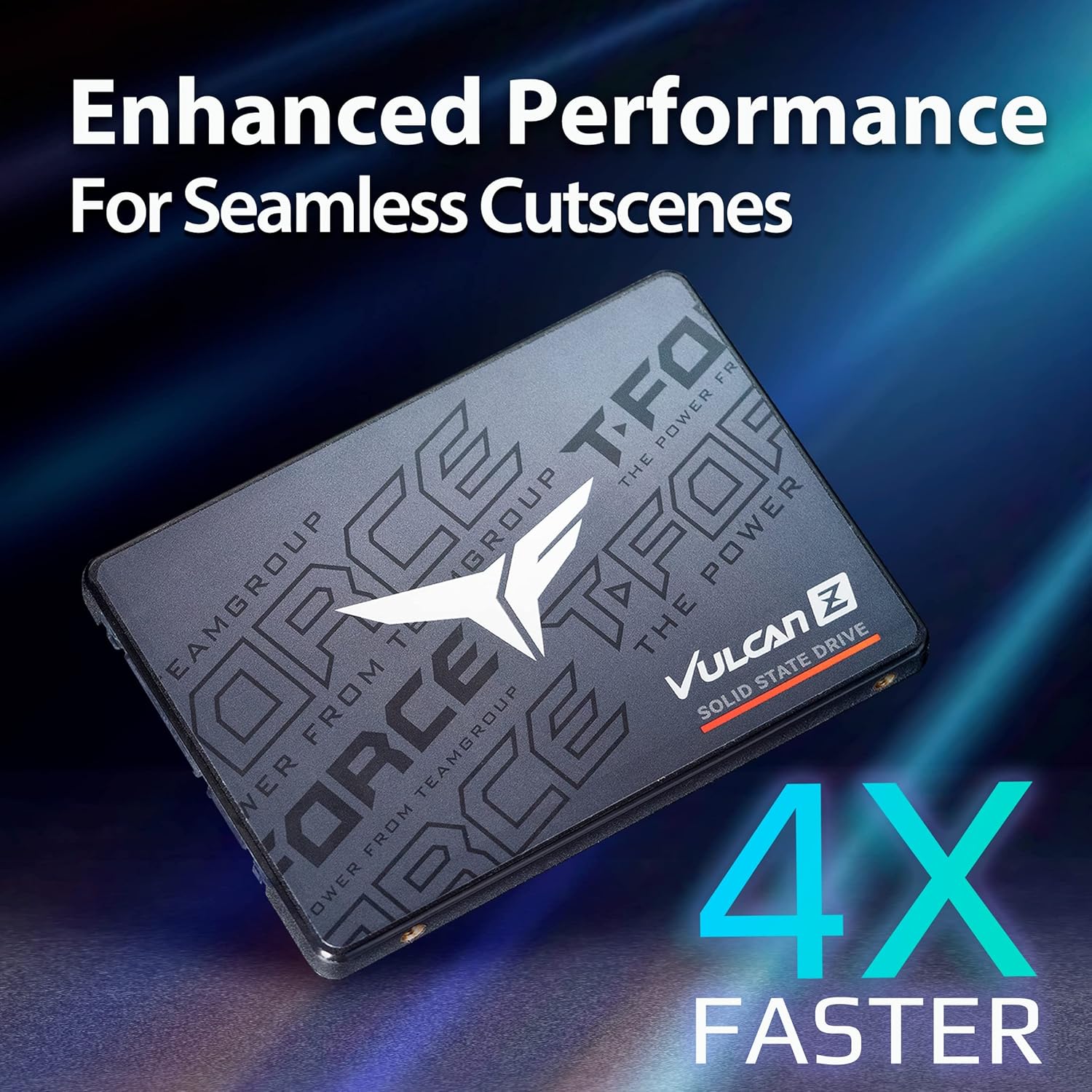 TEAMGROUP T-FORCE VULCAN Z 256GB 3D NAND INTERNAL SSD (T253TZ256G0C101)