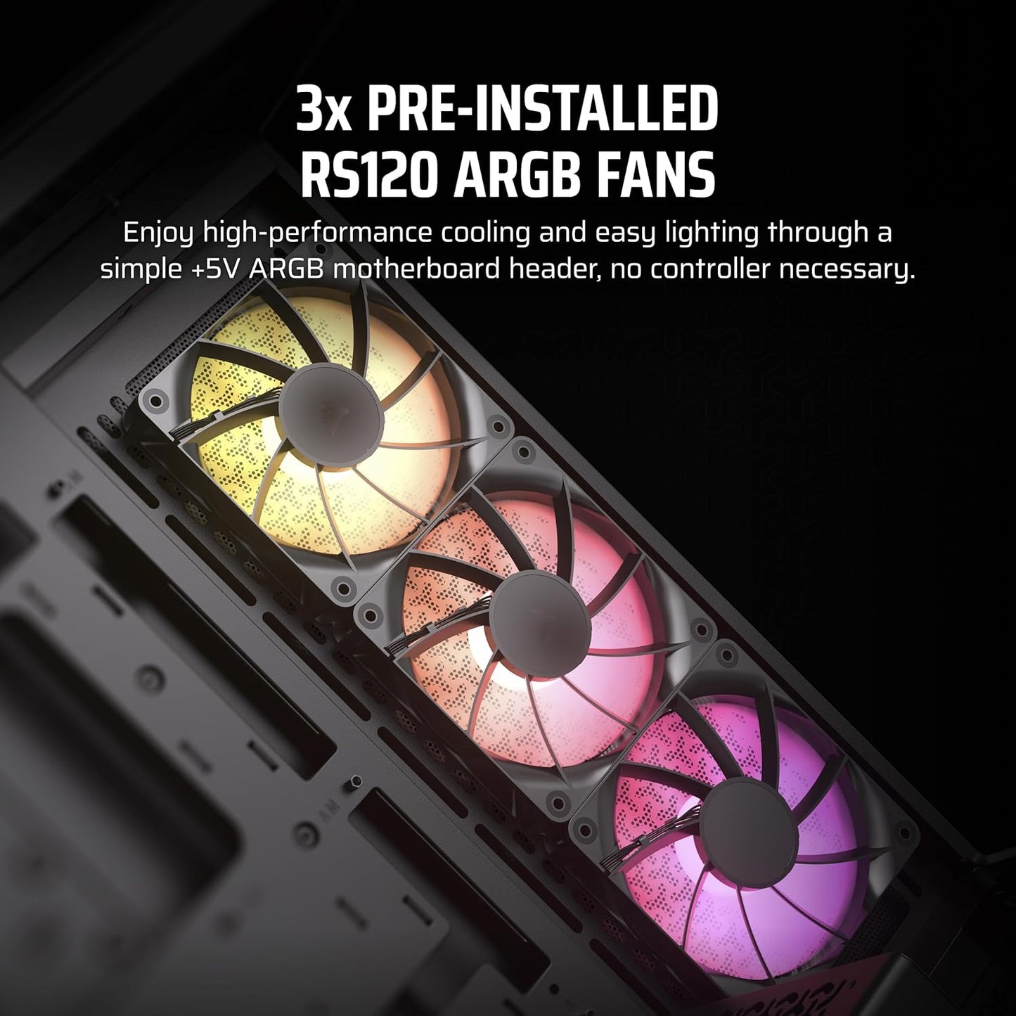 CORSAIR 3500X ARGB TEMPERED GLASS MID-TOWER, BLACK