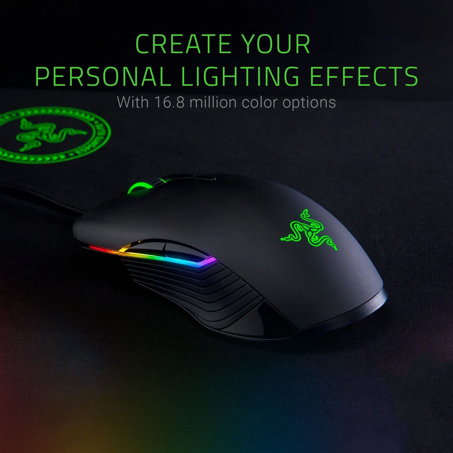 RAZER Lancehead Tournament Edition Professional Grade Chroma Wired Ambidextrous Gaming Mouse ( RZ01-02130100-R3U1 ) ( 16000DPI / 9 Macro Button ) ( Black )