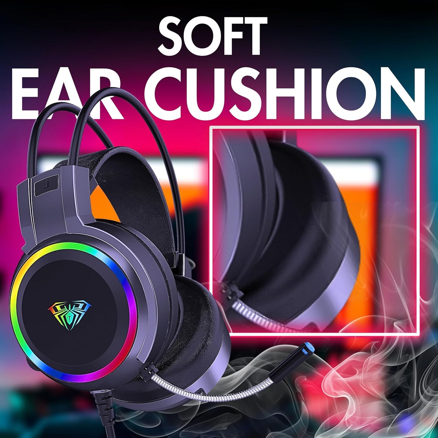 AULA S608 WIRED GAMING HEADSET |RGB (BLACK)