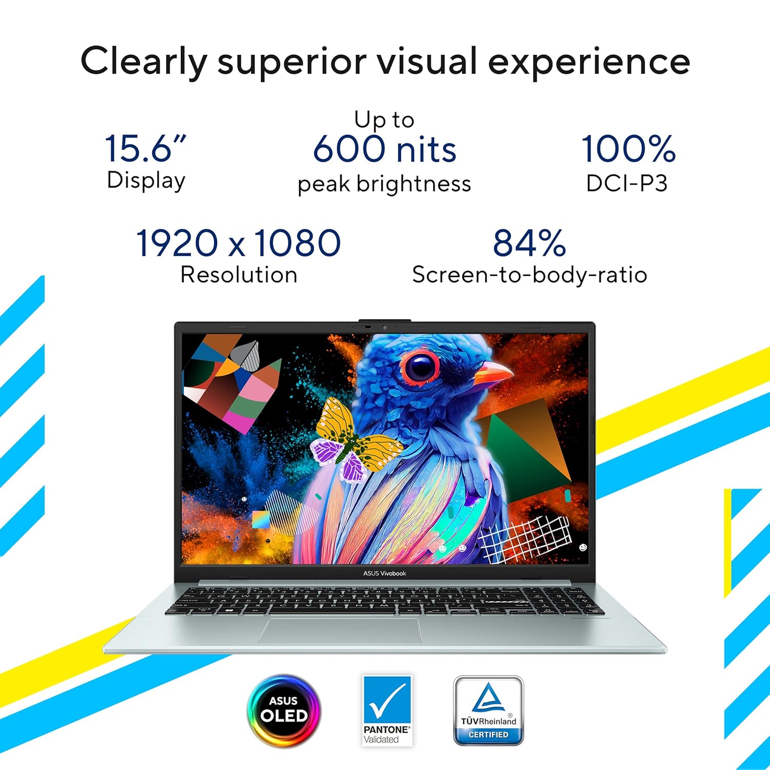 ASUS VIVOBOOK GO 15 OLED (2023), INTEL CORE I3-N305, 15.6" (39.62 CMS) FHD OLED, THIN AND LIGHT LAPTOP (8GB/512GB SSD/WINDOWS 11/OFFICE 2021/BACKLIT KB/GREY/1.63 KG), E1504GA-LK323WS