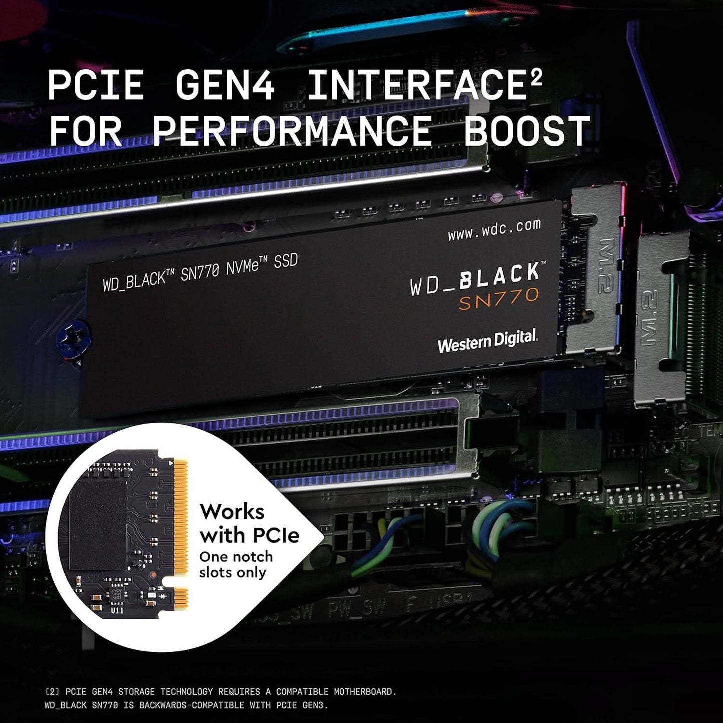 WESTERN DIGITAL BLACK 500GB SN770 NVME SSD