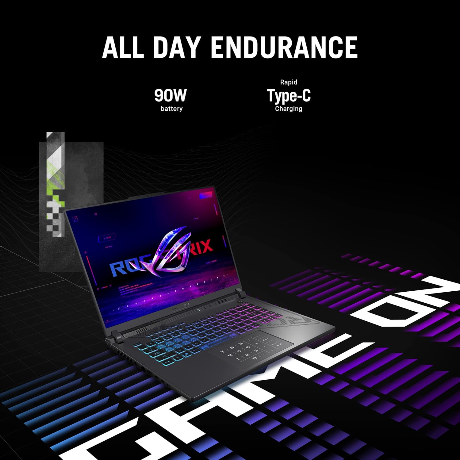 ASUS ROG STRIX G16, GAMING LAPTOP, 13TH GEN INTEL CORE I7-13650HX, RTX 4070 GRPH (16GB/1TB/40.64 CMS (16) FHD+/WIN 11 HOME) G614JI-BG711WS