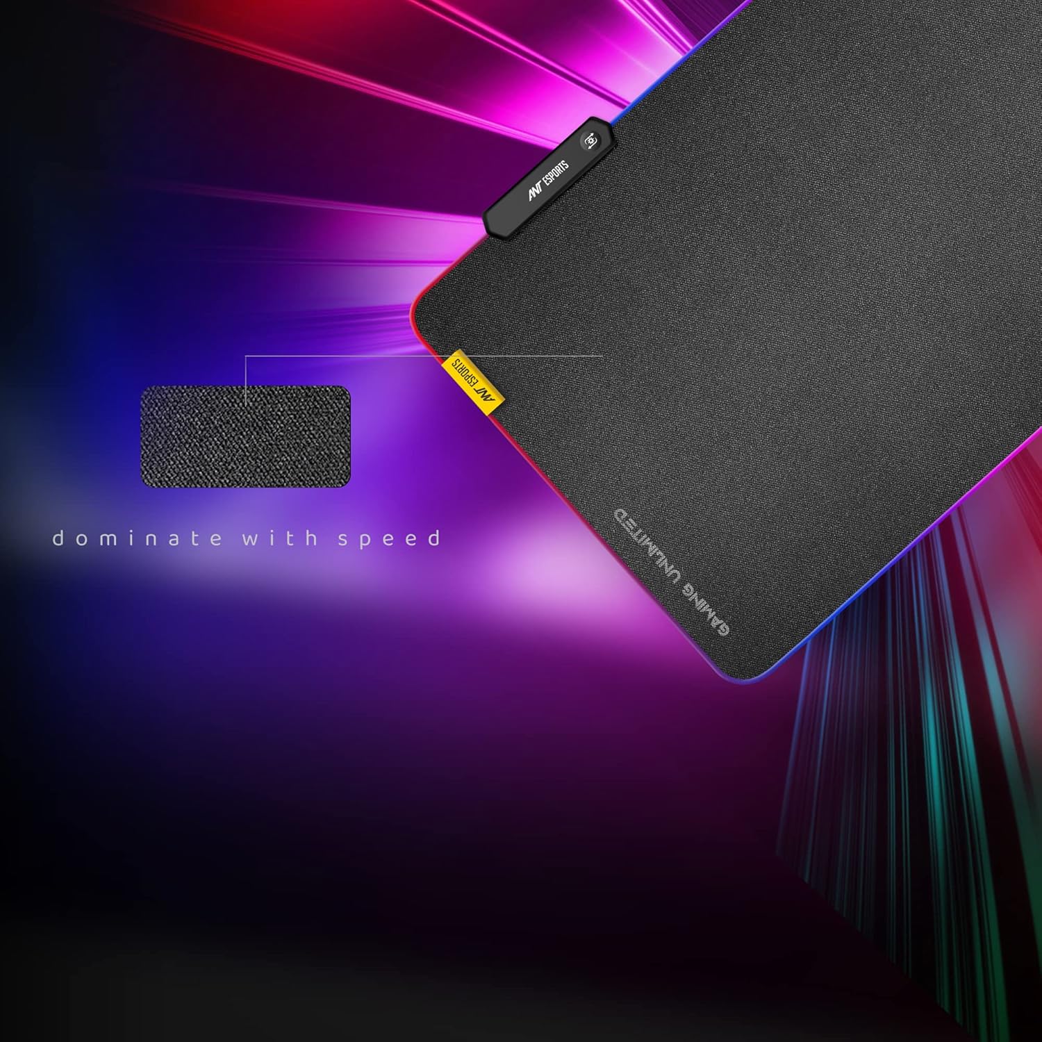 ANT ESPORTS MP400R RGB GAMING MOUSE PAD - XL - BLACK
