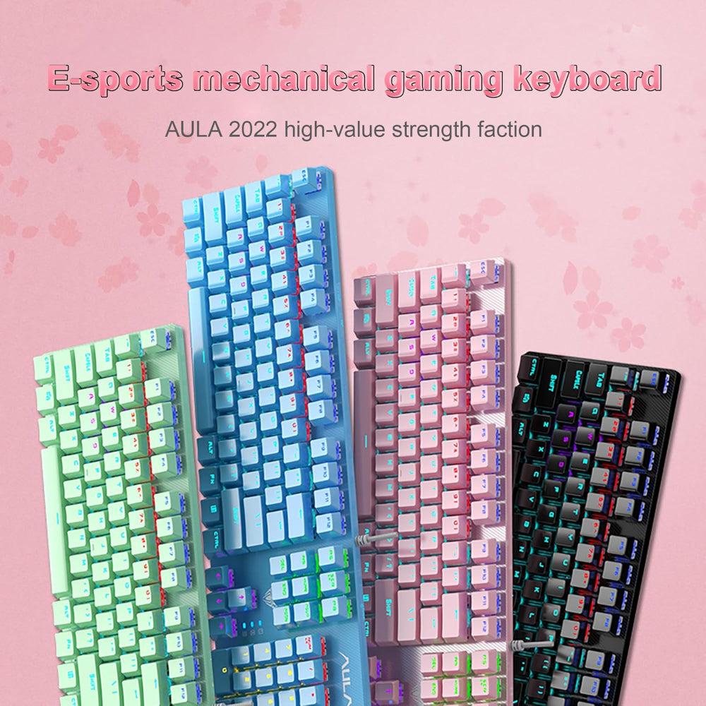 AULA S2022U Full Size Wired Mechanical Gaming Keyboard ( Blue ) ( Blue Switch ) ( S2022U )