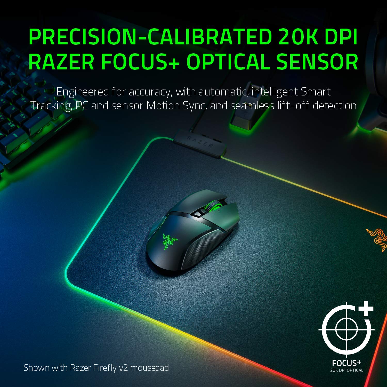 RAZER Basilisk Ultimate Hyperspeeed Wireless Ergonomic Gaming Mouse ( RZ01-03170100-R3A1 ) ( 20000DPI / 11 Macro Button ) ( Black )