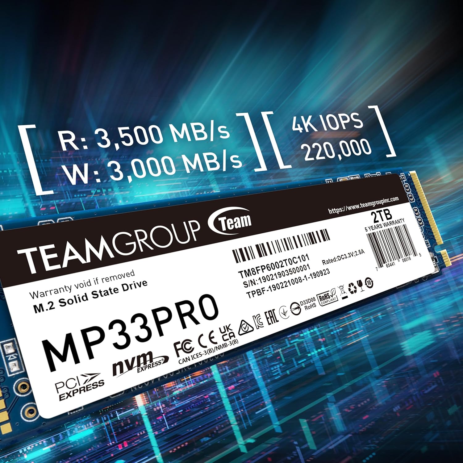 TEAMGROUP MP33 PRO 512GB M.2 NVME INTERNAL SSD