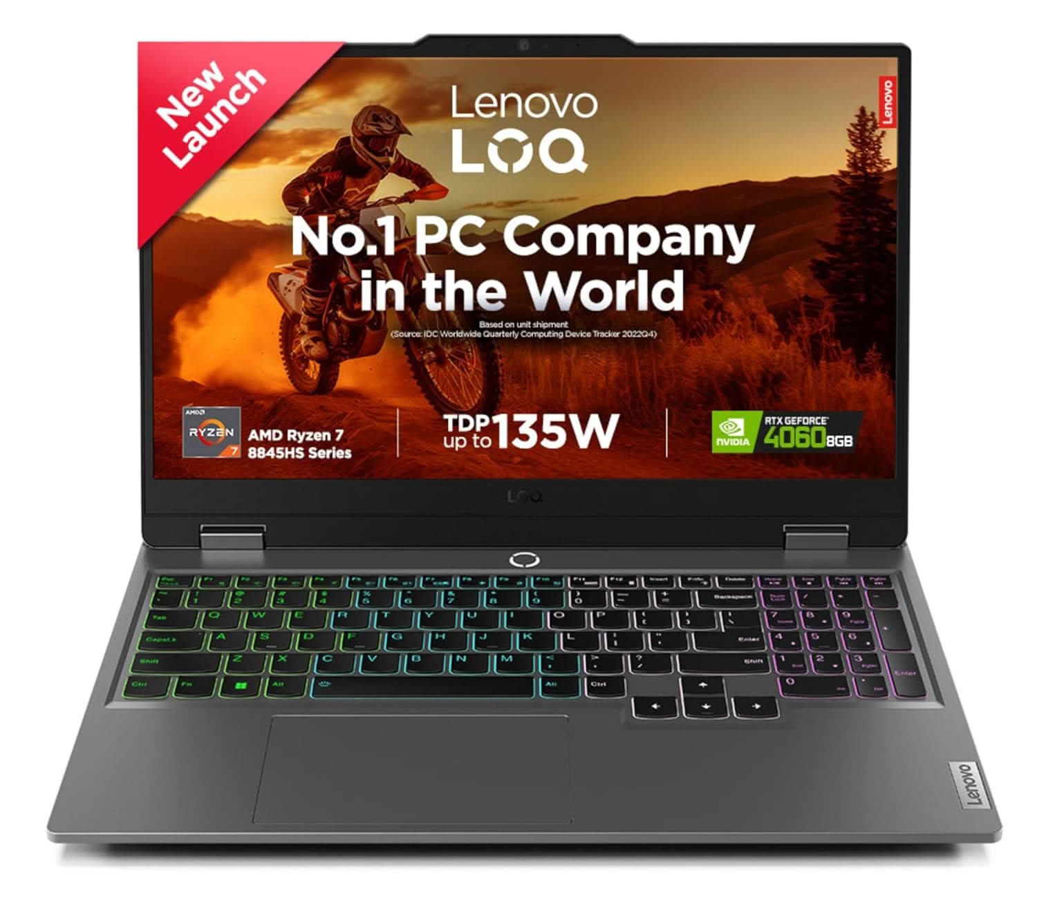 LENOVO LOQ 2024 AMD RYZEN 7 8845HS | NVIDIA RTX 4060 8GB (16GB RAM/1TB SSD/15.6 INCH (39.6CM)/WINDOWS 11/OFFICE HOME 2024/100% SRGB/3 MON. GAME PASS/GREY/2.4KG), 83DX00CTIN GAMING LAPTOP