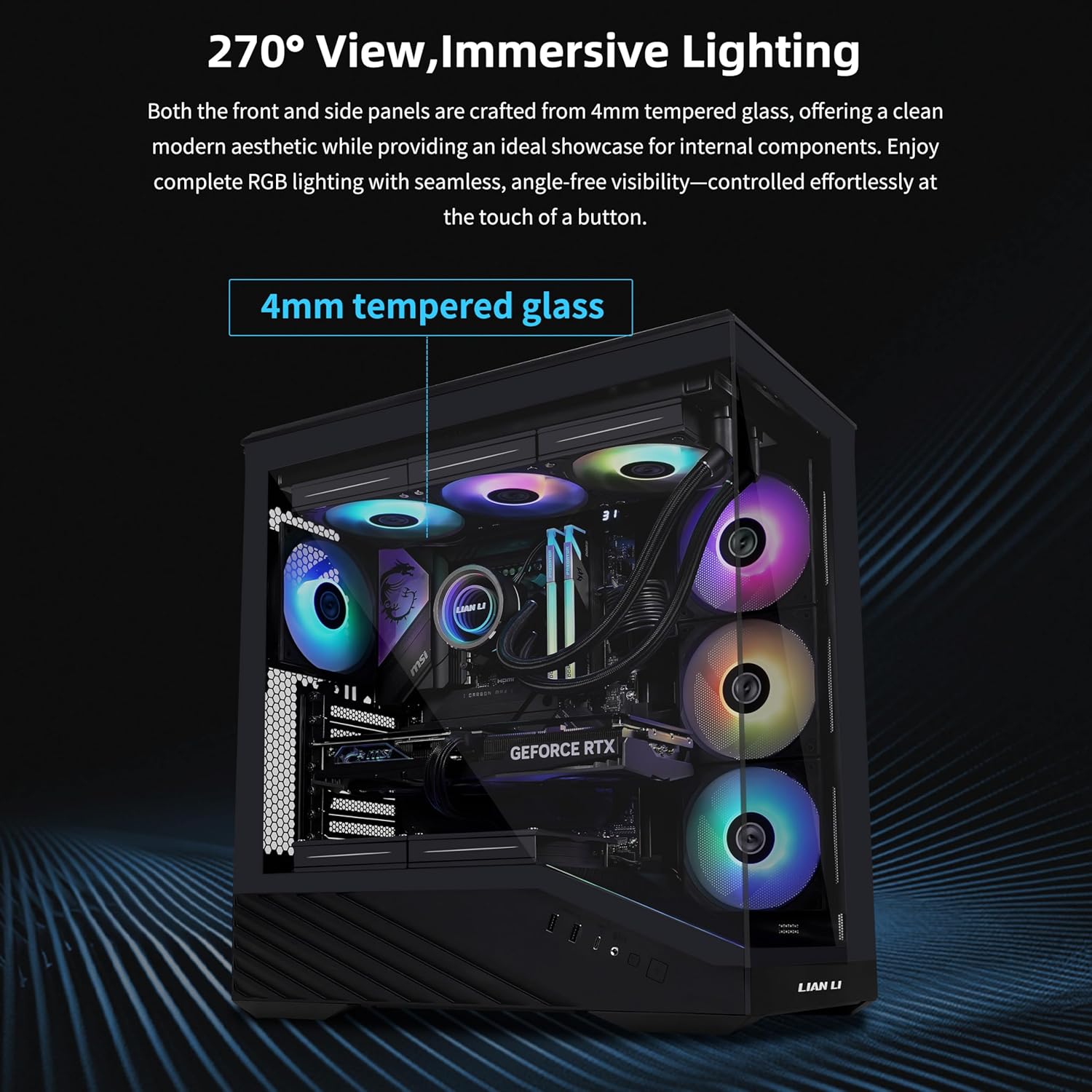 LIAN LI V100 VECTOR ATX MID-TOWER PC CASE - BLACK, G99.V100RX.IN