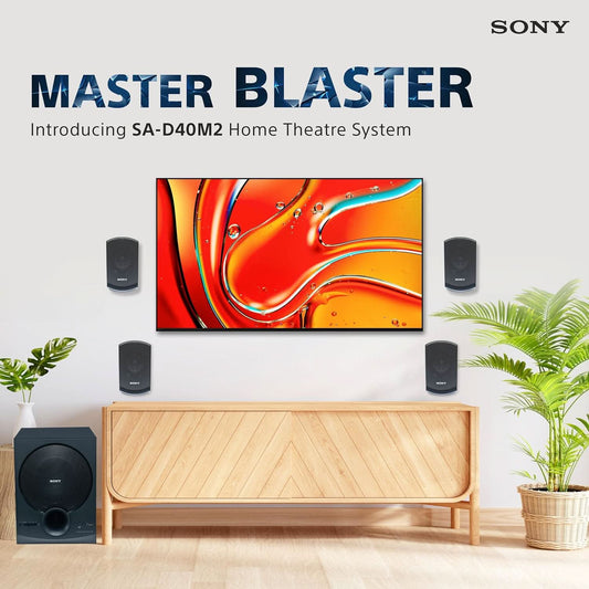 SONY SA-D40M2/Z E12 ALL IN ONE 4.1CH HOME THEATRE SYSTEM WITH 100W POWER OUTPUT AND POWERFUL SUBWOOFER BLACK
