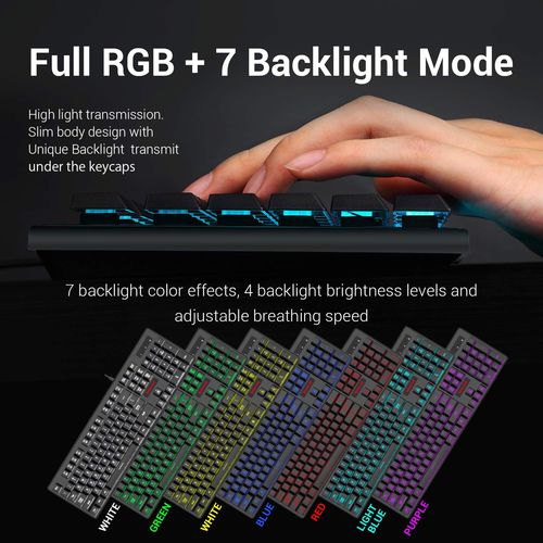 REDRAGON S107 K509 Full Size Semi Mechanical Wired Gaming Keyboard ( Black )