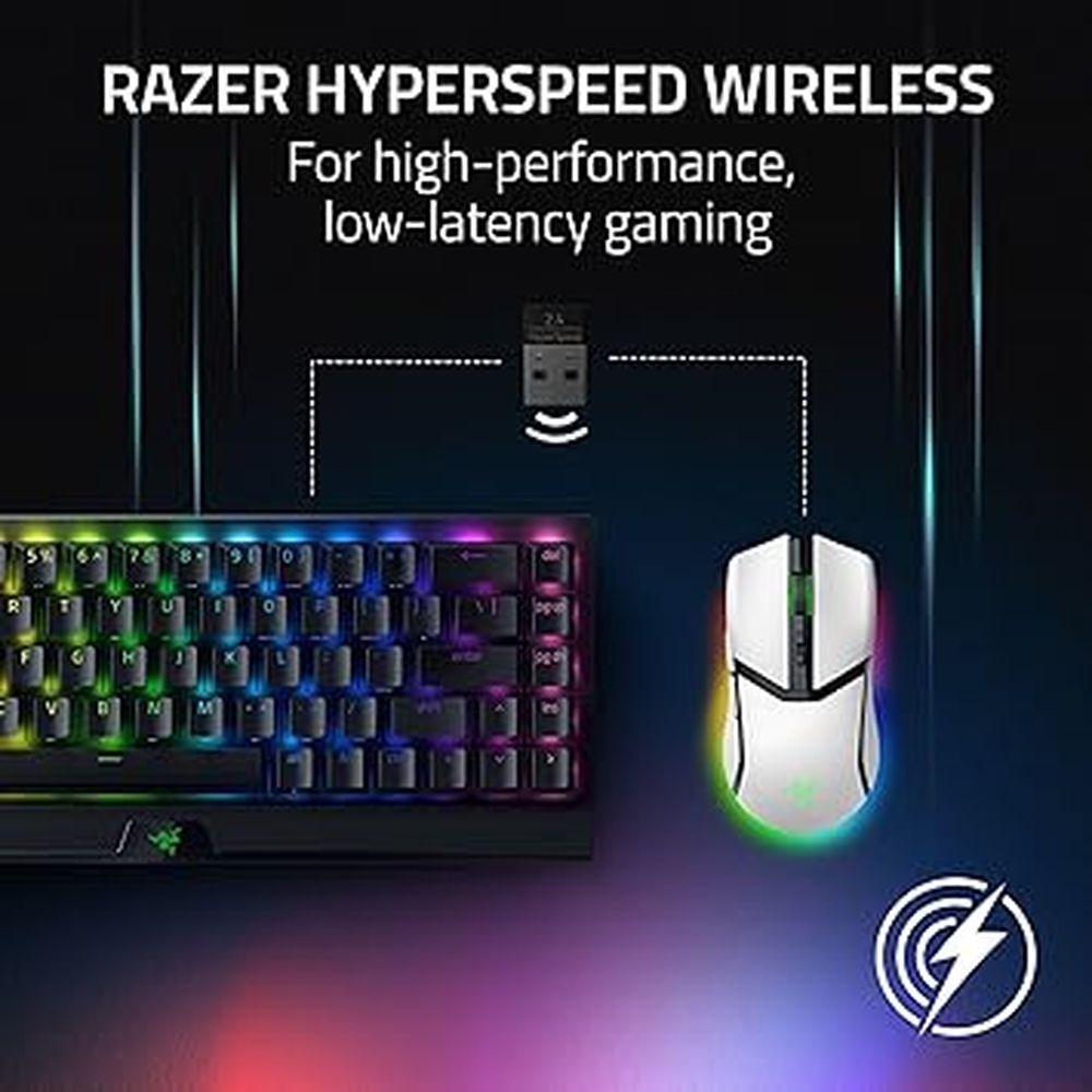 RAZER Cobra Pro Wireless Ergonomic Gaming Mouse ( Rz01-04660200-R3U1 ) ( 30000DPI / 8 Macro Buttons ) ( White )
